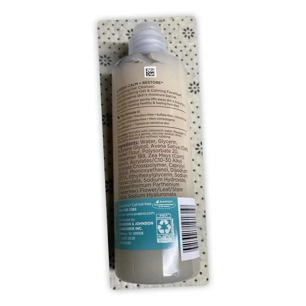 Aveeno Sensitive Skin Oat‎ Cleanser & Night Cream